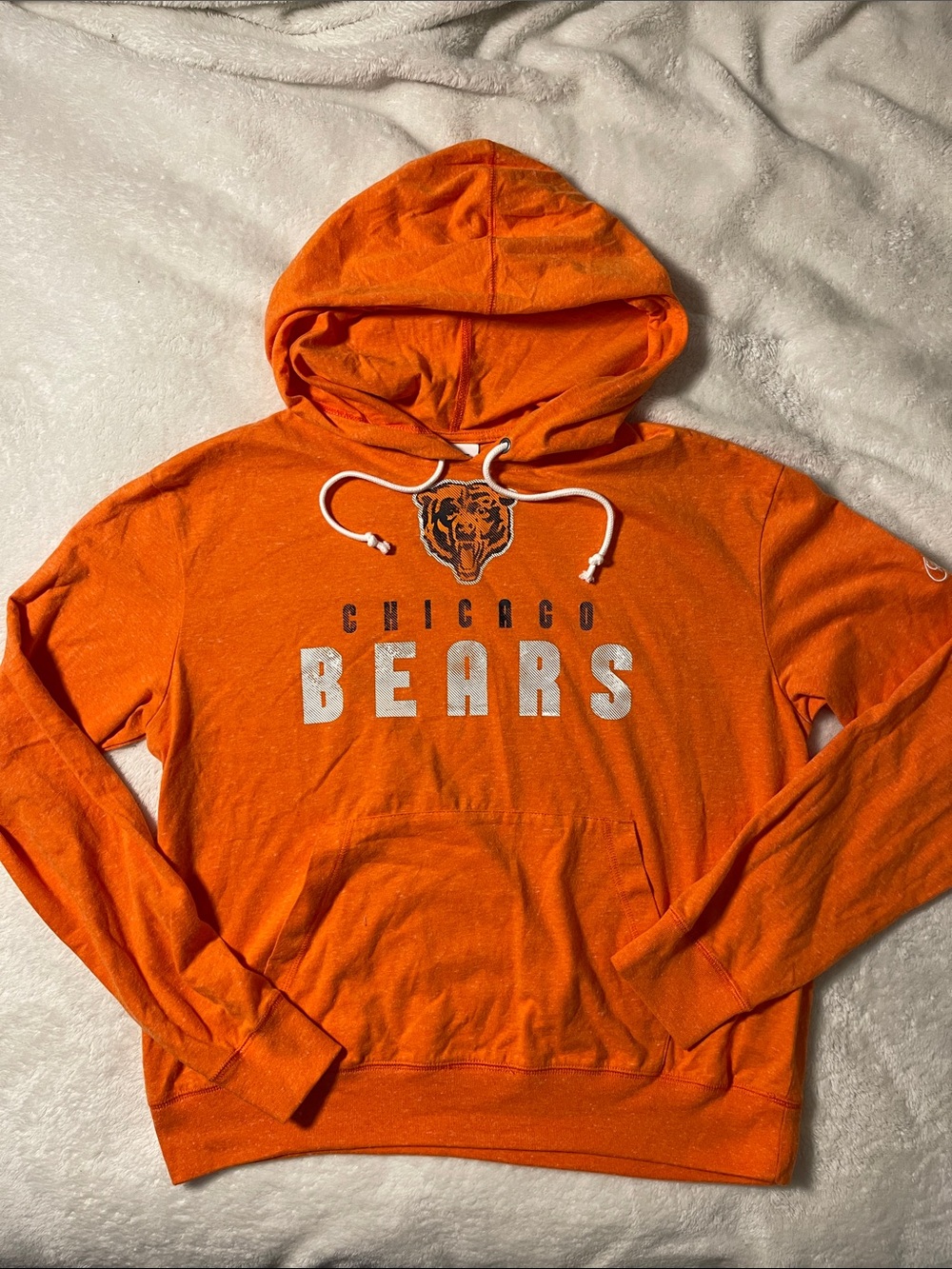Nike Orange Chicago Bears Cropped Hooded Long Sleeve Tee 🐻